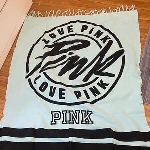 PINK Victoria's Secret Mint and Black Beach Towel